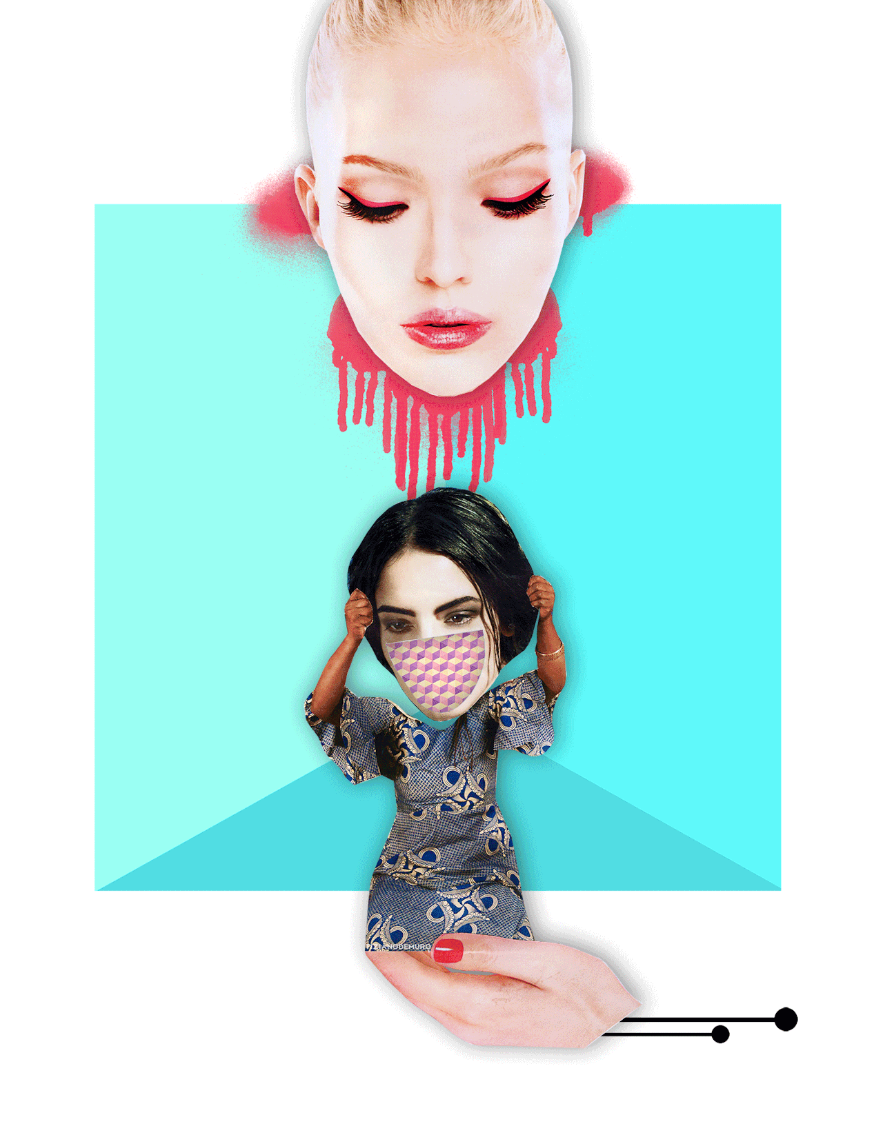 Collage Girl Paper Art GIF