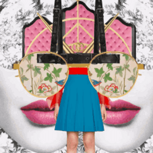 Collage Gucci Fashion Girl GIF