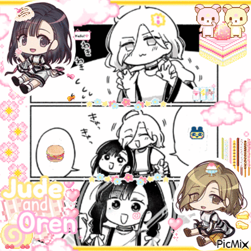Collage of Cartoon Characters Saying Rude and Oren