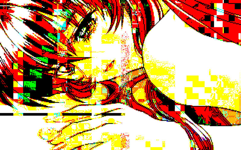 Collage Pixel Anime Girl GIF