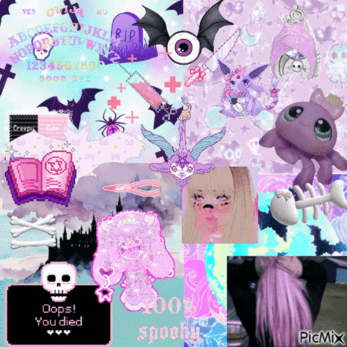 Collage Saying Oops You Died