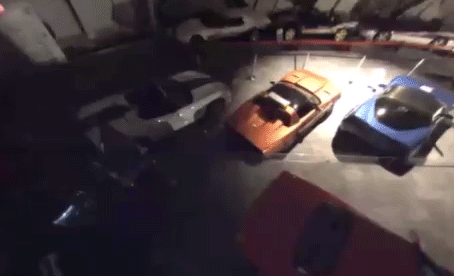 Collapsing Car Museum GIF