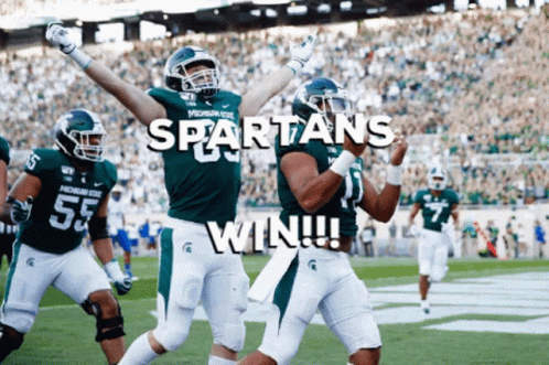 College Football Spartans Win GIF
