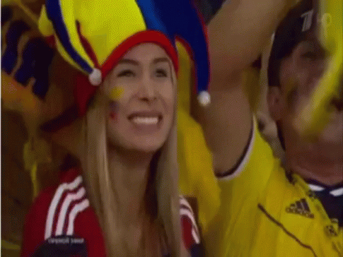 Colombia Girl Flying Kiss And Wink GIF