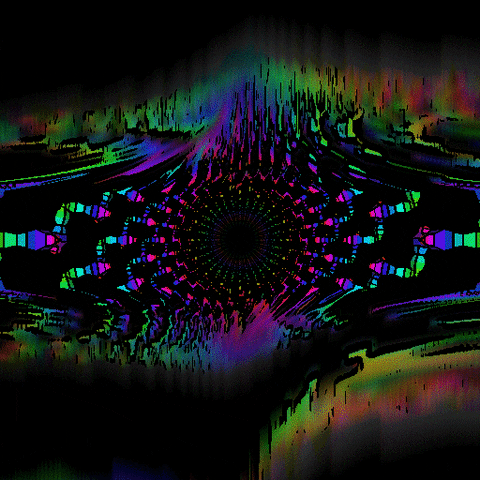 Color Changing Black Hole Trippy Vortex GIF