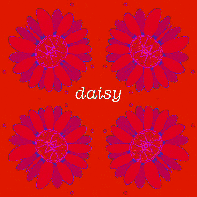 Color Changing Flickering Daisy GIF
