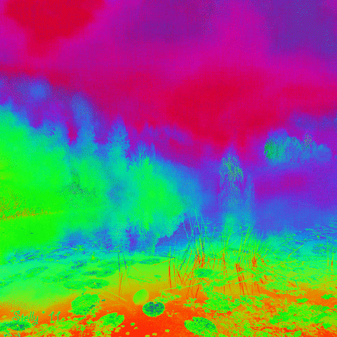 Color Changing Glimmering Rainbow Whirl GIF