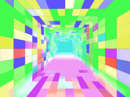 Color Changing Infinite Virtual Tunnel GIF