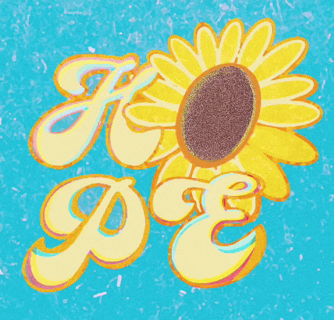 Color Changing Pastel Flower Digital Design GIF