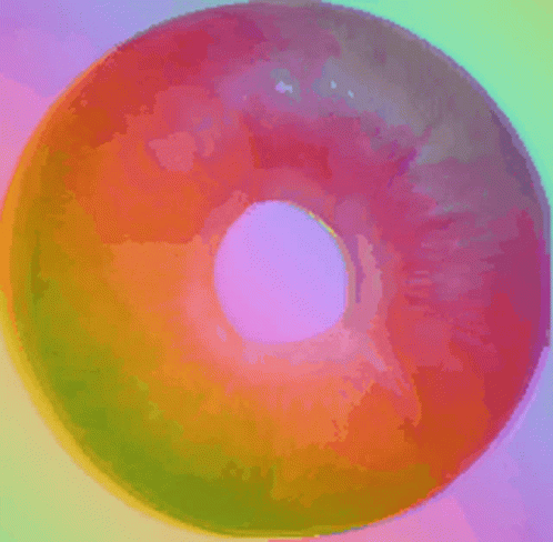 Color Rainbow Bagel GIF