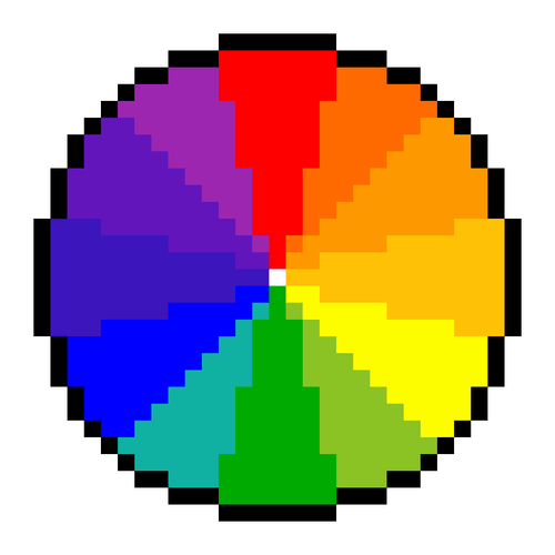 Color wheel pixel art GIF