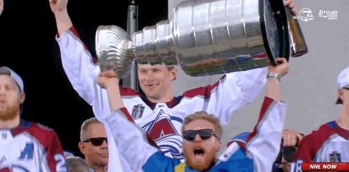 Colorado Avalanche Flaunting Their Stanley Cup GIF