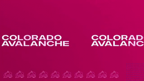 Colorado Avalanche Text on Pink Background