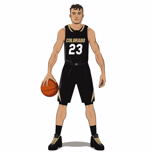 Colorado Basketball Player Holding Basketball