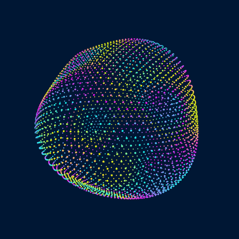 Colorful 3d Expanding Ball GIF