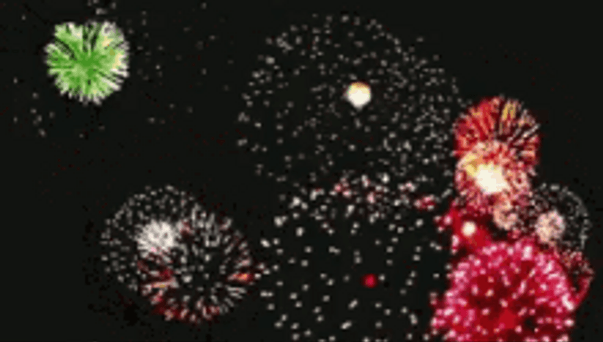 Colorful Aerial Fireworks GIF