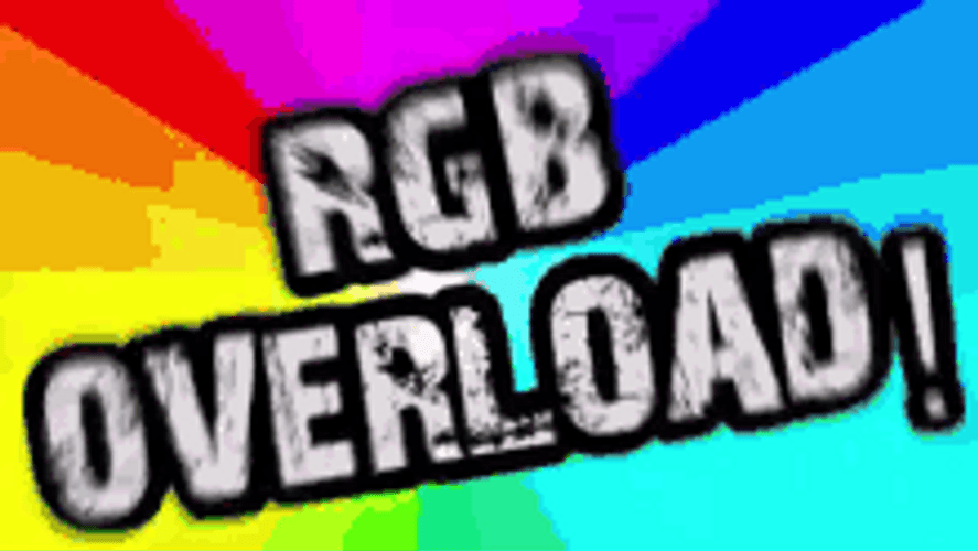 Colorful Animated Text Rgb Overload GIF