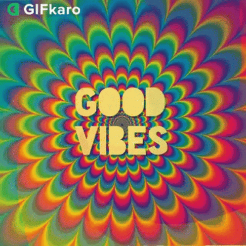 Colorful Background Good Vibes GIF