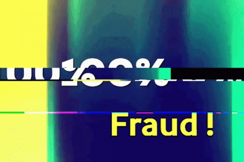 Colorful Background Saying Fraud