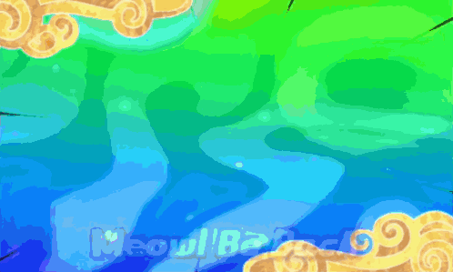 Colorful Background Saying Meowl Be Back