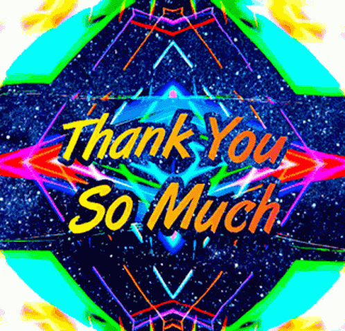 Colorful Background Saying Thank You Gold