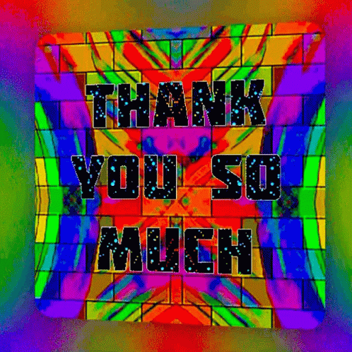 Colorful Background Saying Thank You So Much