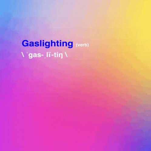Colorful Background With Gaslighting in Blue