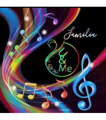Colorful Background With Music Notes