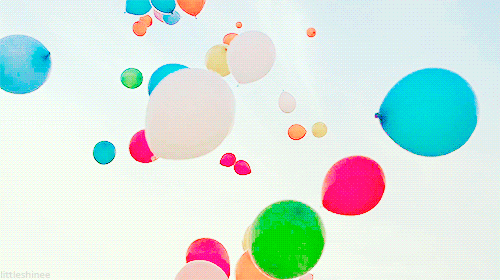 Colorful Balloons In The Sky GIF
