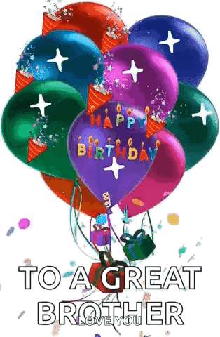 Colorful Balloons Saying I Love You GIF