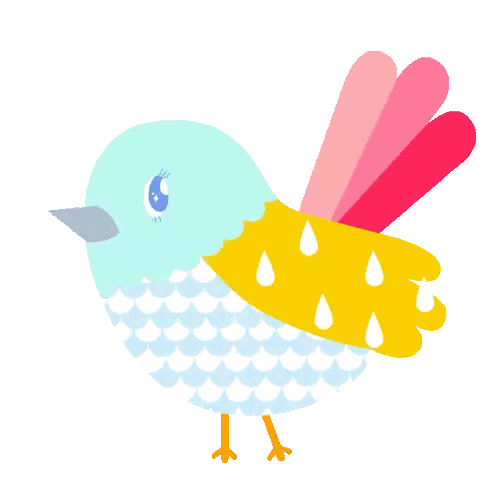 Colorful Bird with Yellow Wing and Red Tail