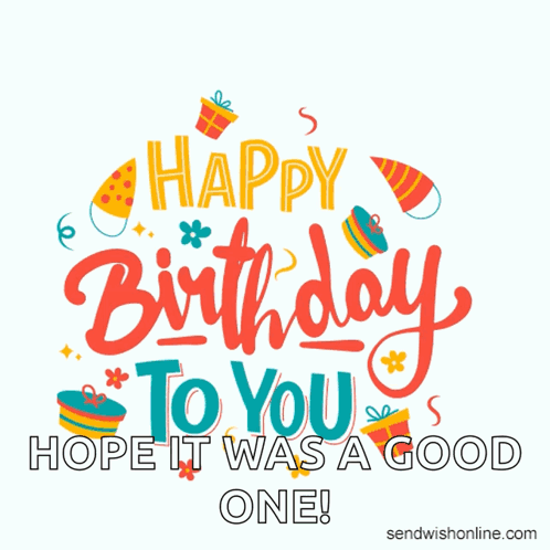 Colorful Birthday Card Saying Happy Birthday