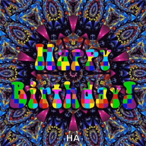 Colorful Birthday Card With Balloons and Confetti Saying Happy Birthday to You