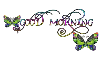 Colorful Butterfly Next to Good Morning