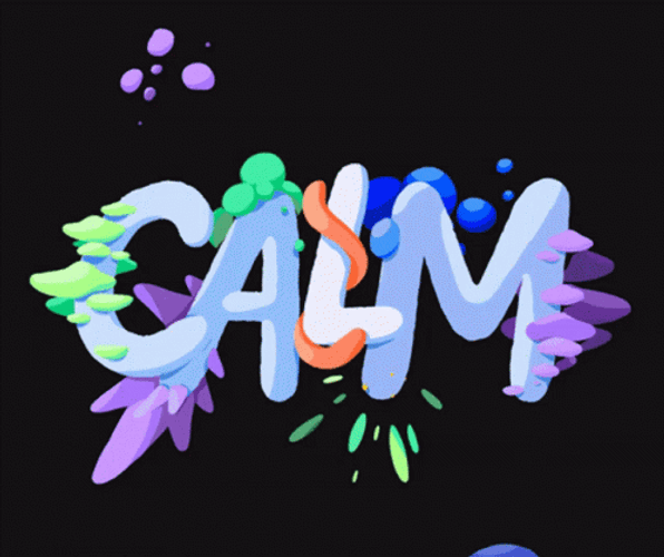 Colorful Calm Bubble Typography GIF