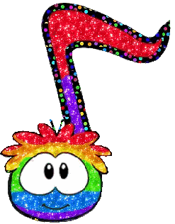 Colorful Cartoon Character with Rainbow Hair