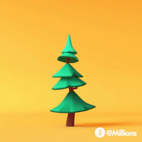 Colorful Christmas Tree With Dollar Sign GIF