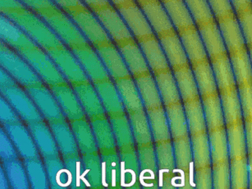 Colorful Circle Saying Ok Liberal