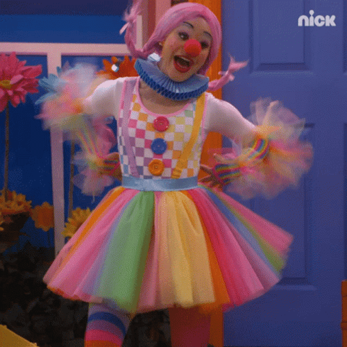 Colorful Clown Girl GIF