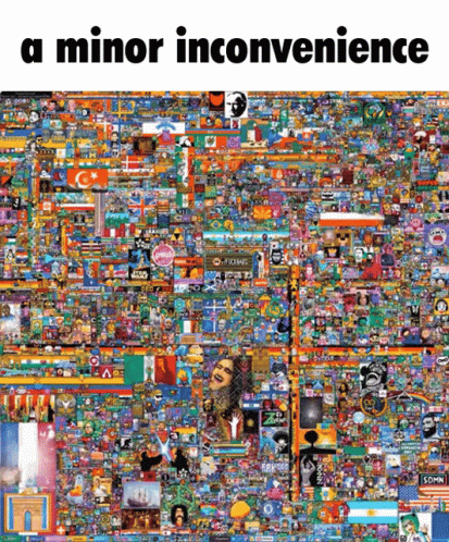 Colorful Collage with Minor Inconvenience Text