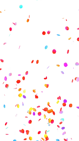 Colorful Confetti Falling From Sky