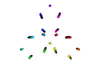 Colorful Confetti Flying in Air