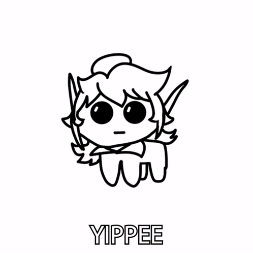 Colorful Confetti Yippee Creature GIF