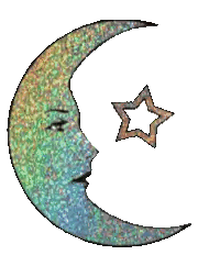 Colorful Crescent Moon Star