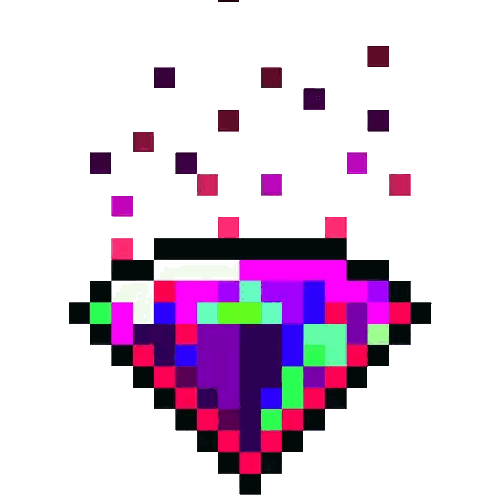 Colorful Diamond Pixel Art