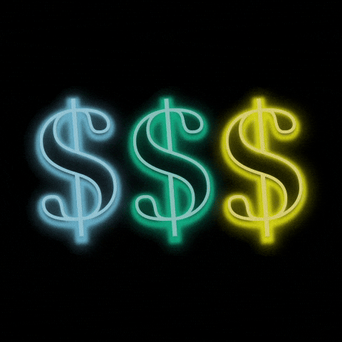 Colorful Dollar Sign Cha Ching GIF