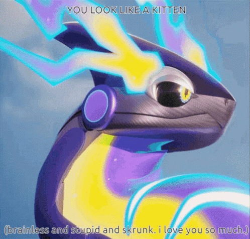 Colorful Dragon Says You Look Like A Kitten GIF