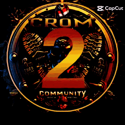Colorful Emblem With Word Crom GIF