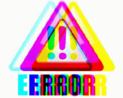 Colorful Error Warning Glitch GIF