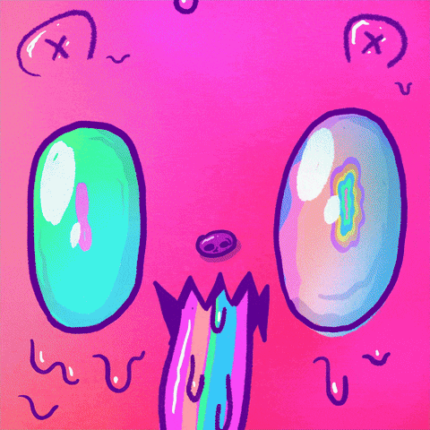Colorful Face With Rainbow GIF